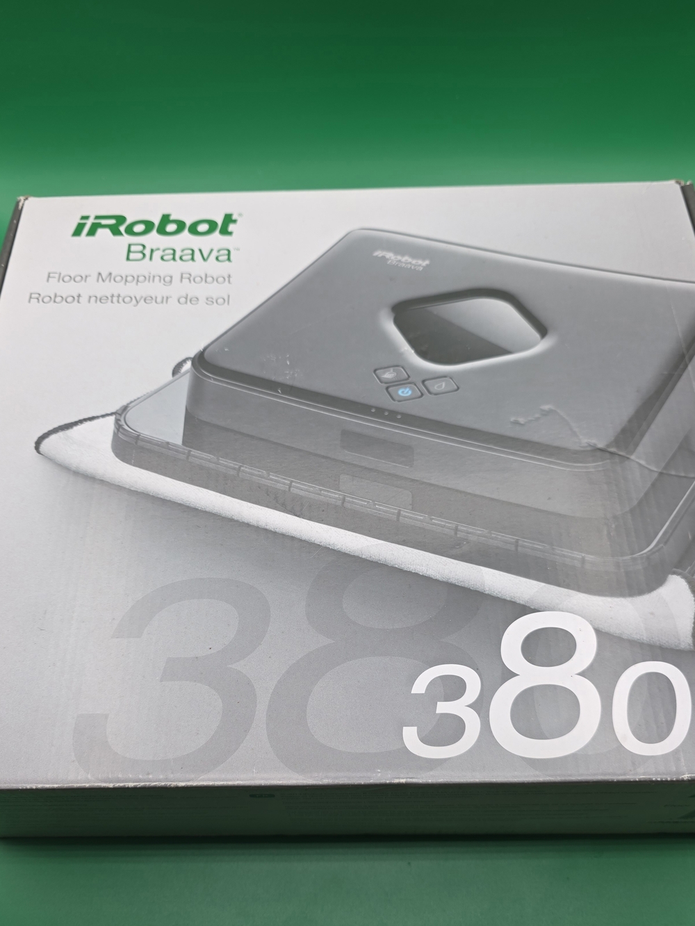 iROBOT Braava 380t Black Floor Mopping Robot NEW in open box Complete